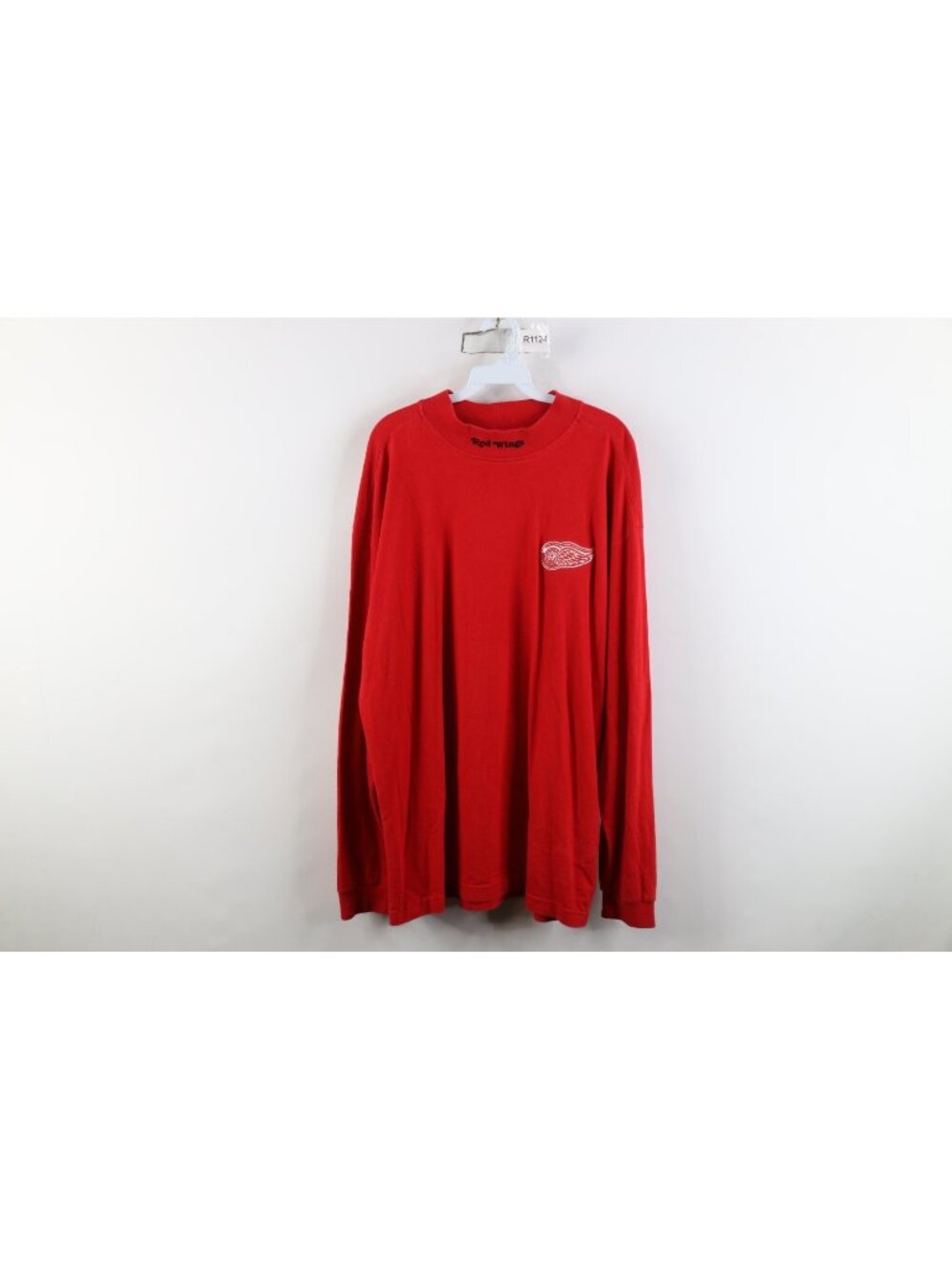 Vintage 90s Starter Mens Size XL Detroit Red Wings Hockey Mock Neck T-Shirt Red